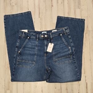 Forever 21 Blue Denim Straight Leg Jeans